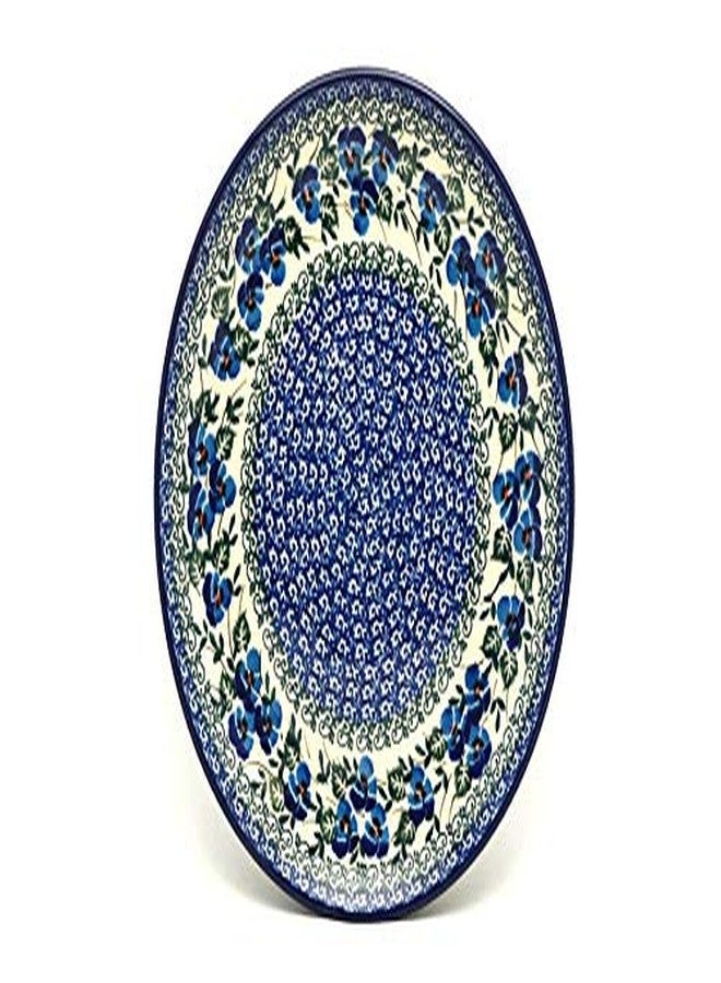 Polish Pottery Plate - 10" Dinner - Winter Viola